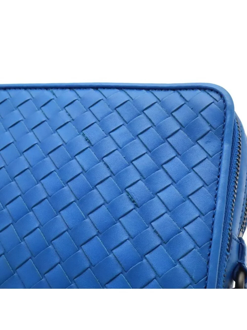 Bottega Veneta Intrecciato Clutch Leather Blue
